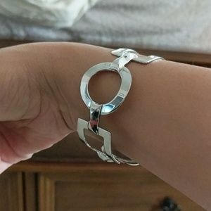 Stainless steel cuff bangle QVC